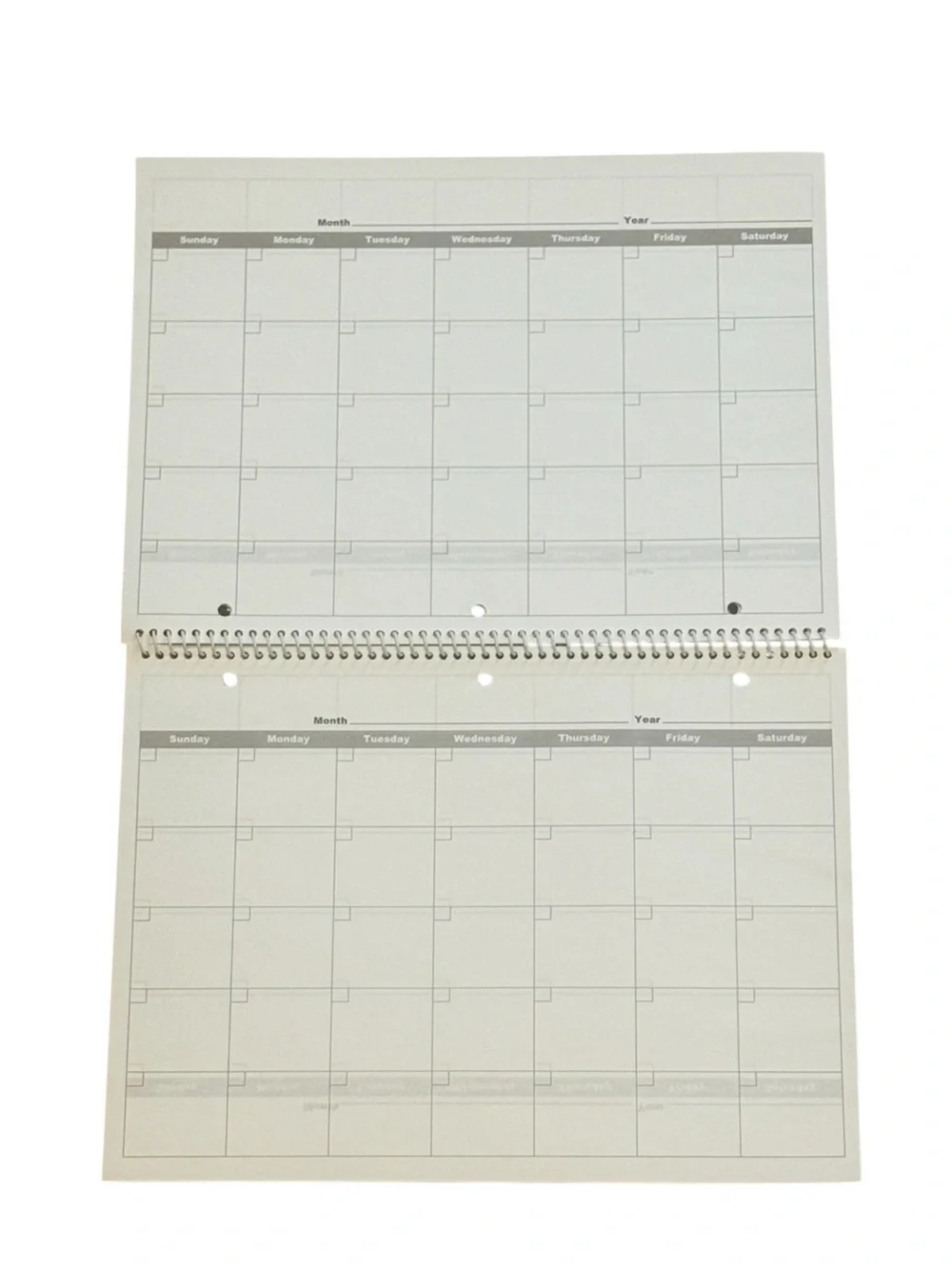 Bridgeport Undated Planning Calendar Spiral Bound Organizer